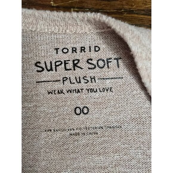 Torrid Super Soft Plush Light Pink Open Front Cardigan - Picture 4 of 10